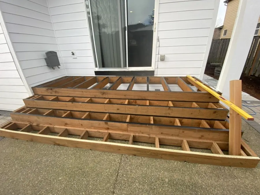 New stairs for yard entrance