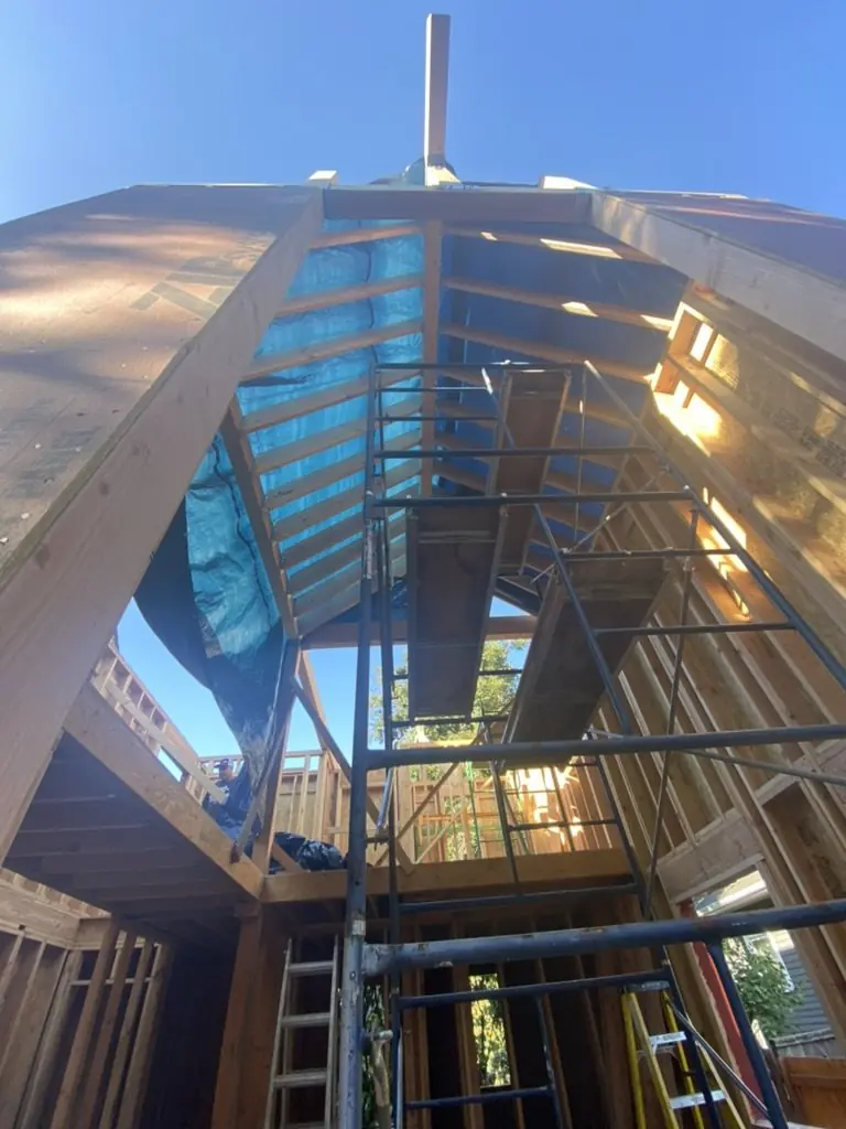 Framing for a twenty-foot cathedral ceiling