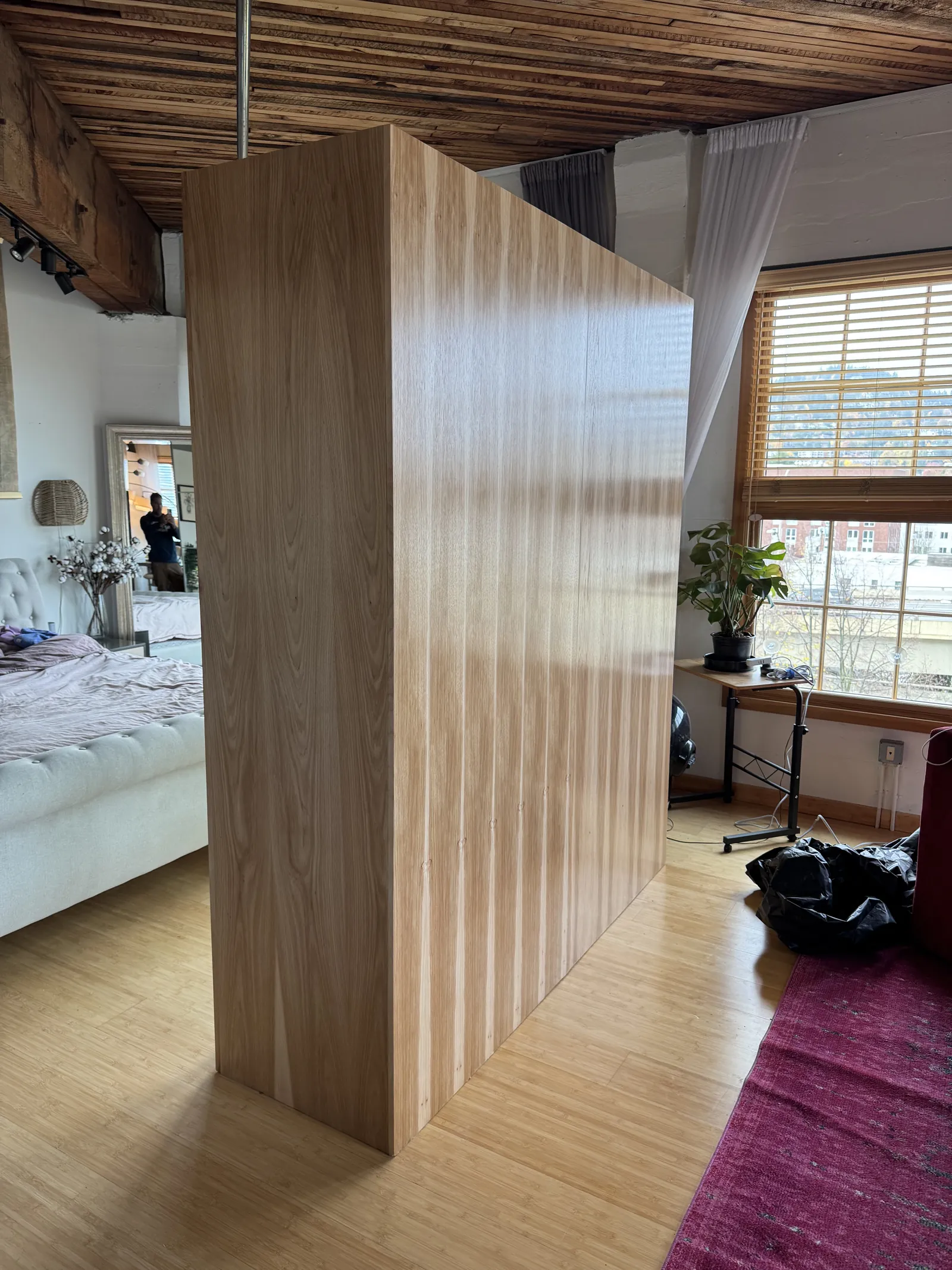 Hickory closet surround