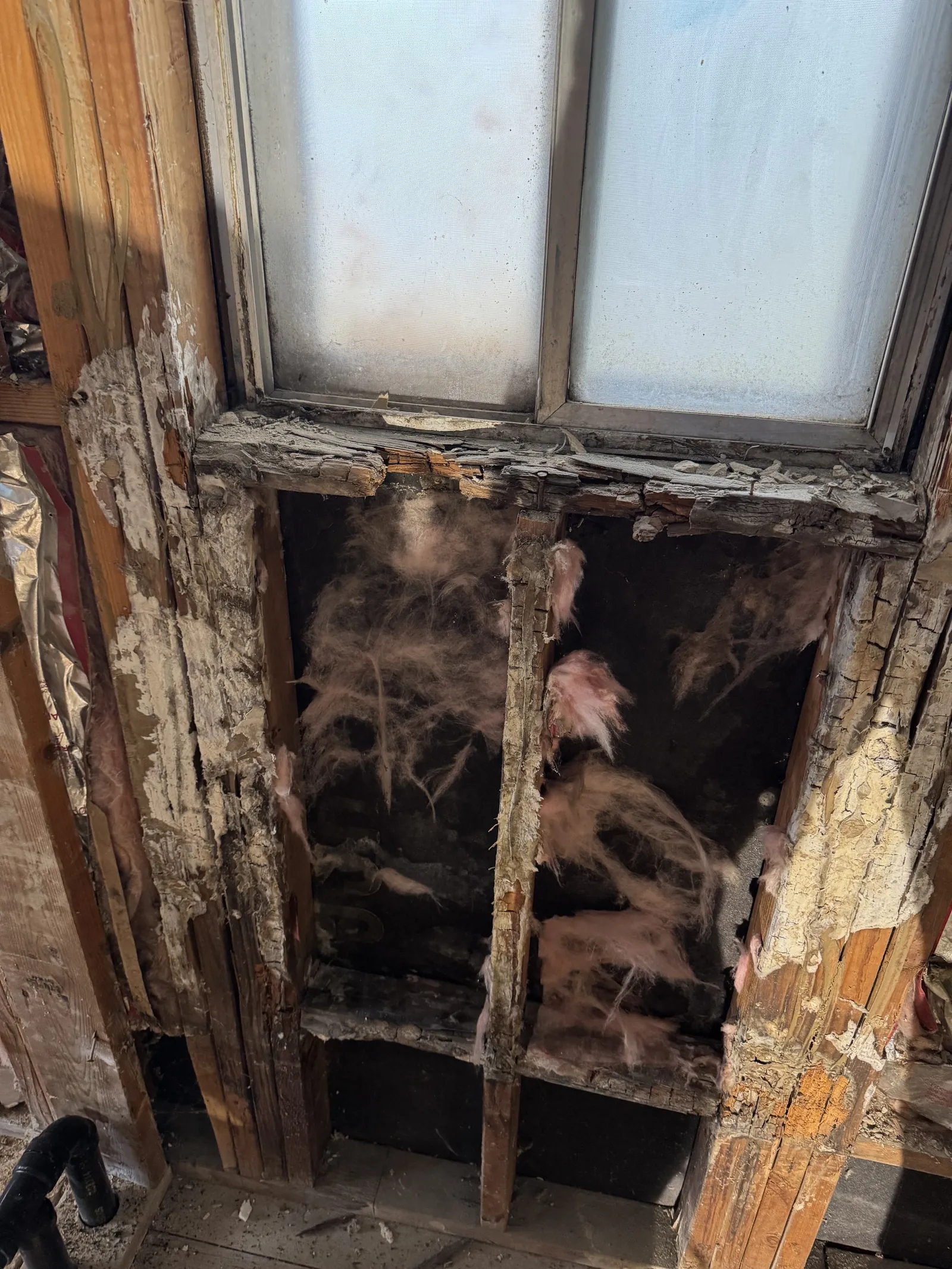 Remodel, before. What was behind the wall
