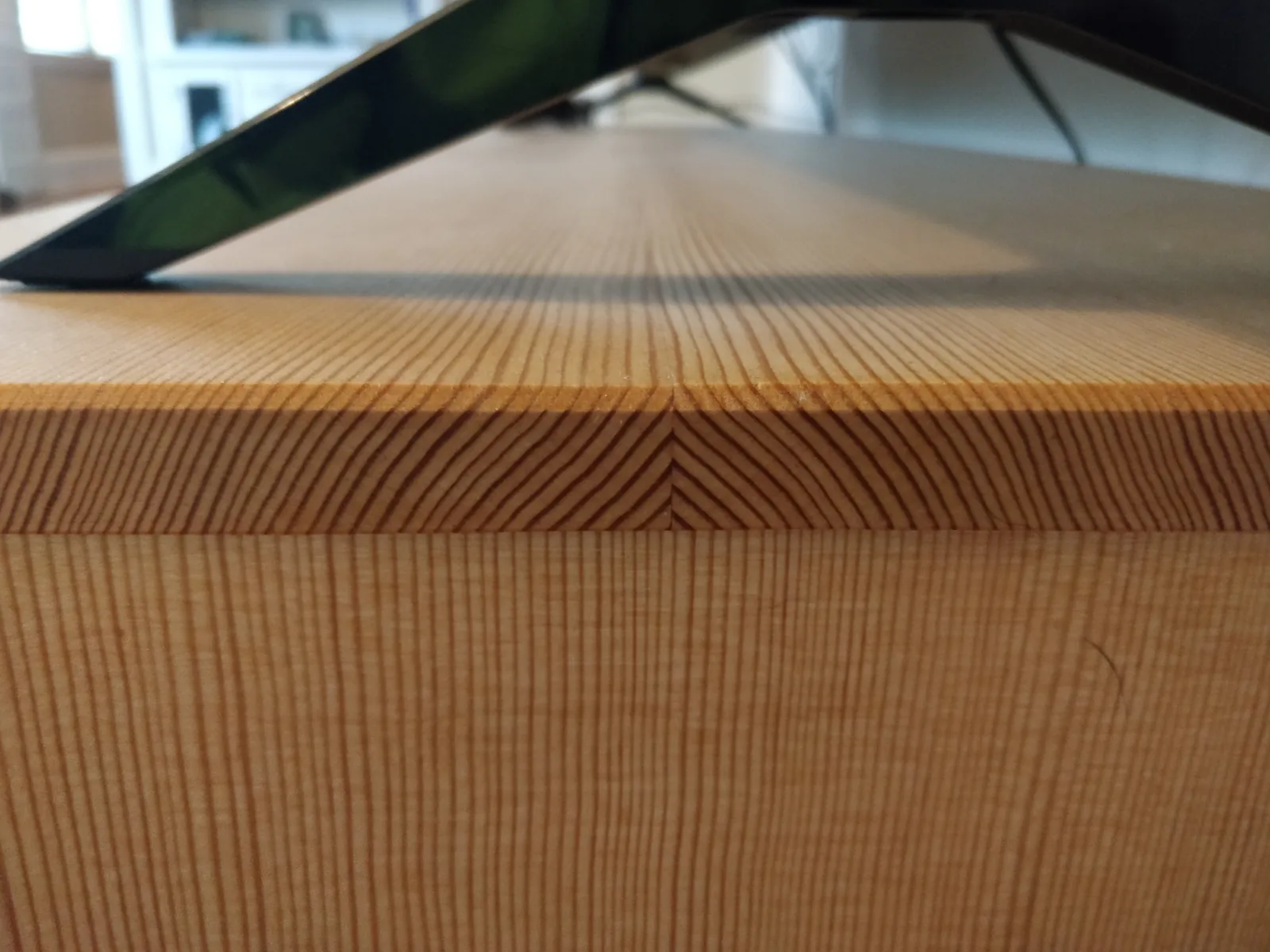 Custom media console · top edge